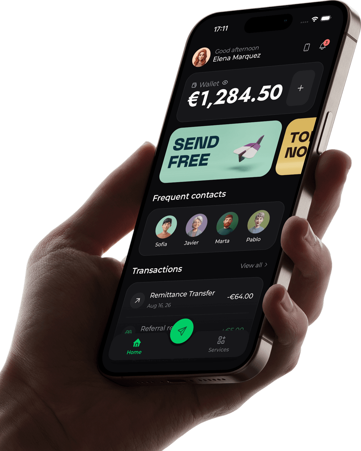 The Transfer To World app, built on this platform