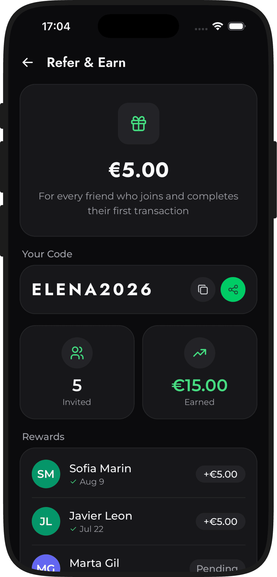 Transfer2World — Refer & earn