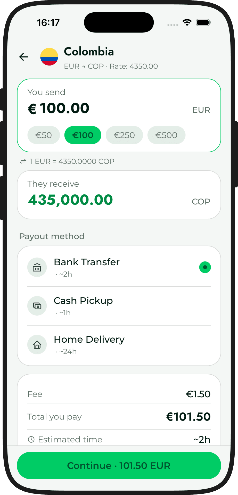 Transfer2World — Payout rails