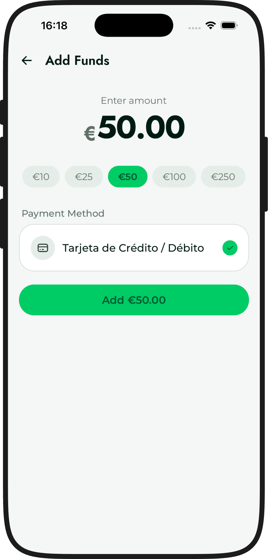 Transfer2World — Add funds